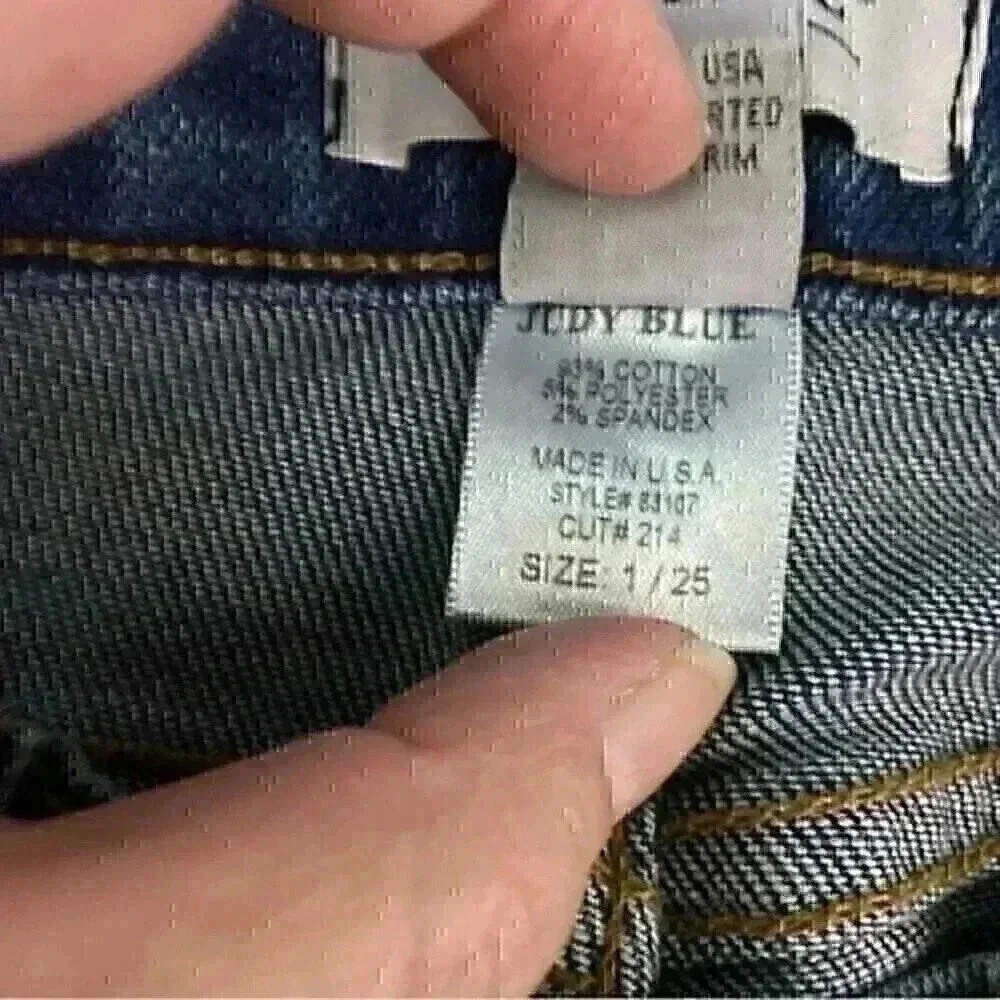 Judy Blue Mom Jeans 1 (Waist 23) Medium Wash High Waisted Whiskering Relaxed Fit - Picture 9 of 10